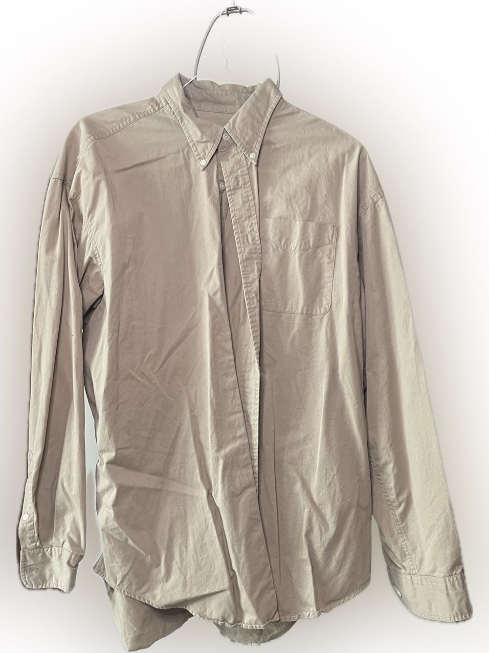 Banana Republic Beige Casual Button-Down Shirt